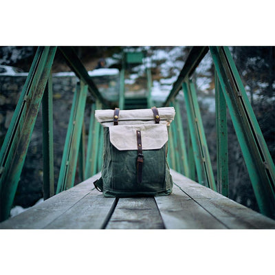 vintage black backpack